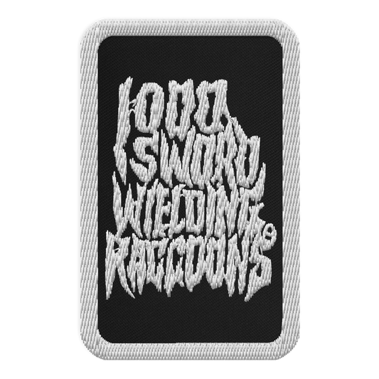 1000 SWORD WIELDING RACCOONS EMBROIDERED PATCH